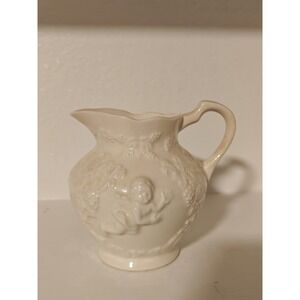 PARMA JAPAN White Ceramic Cherub Angel Creamer / Small Pitcher 5"
